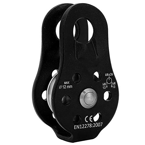 MAGT Seilrolle Umlenkrolle Kletterrolle, 26KN Aluminiumlegierung Single Rettung Klettern Riemenscheibe Kletter Ausrüstung für 12mm Seil Schwarz MAGT Seilrolle Umlenkrolle Kletterrolle, 26KN Aluminiumlegierung Single Rettung Klettern Riemenscheibe Kletter Ausrüstung für 12mm Seil Schwarz von MAGT