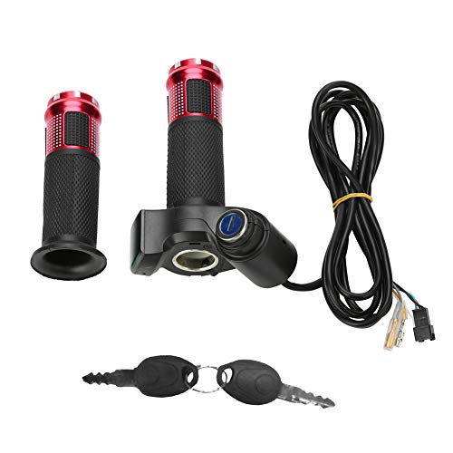 MAGT Lenker, Gasgriff, 4 Farben, Elektrofahrrad, Gasgriff, Twist, E-Bike, Scooter, halbes Handgelenk, Twist, Gasgriff mit LED, Tasten-Anzeige, Farbe: Rot MAGT Lenker, Gasgriff, 4 Farben, Elektrofahrrad, Gasgriff, Twist, E-Bike, Scooter, halbes Handgelenk, Twist, Gasgriff mit LED, Tasten-Anzeige, Farbe: Rot von MAGT