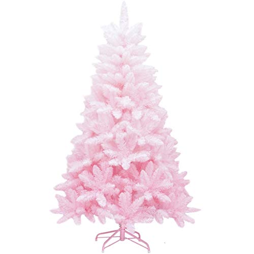 120/150/180/210 cm luxuriöser künstlicher rosa Weihnachtsbaum und stabiles Metallregal aus PVC-Tannenblättern können für verschieden dekorierte Weihnachtsbäume verwendet werden (Farbe: Rosa, Größe: von MAKAFDGAS