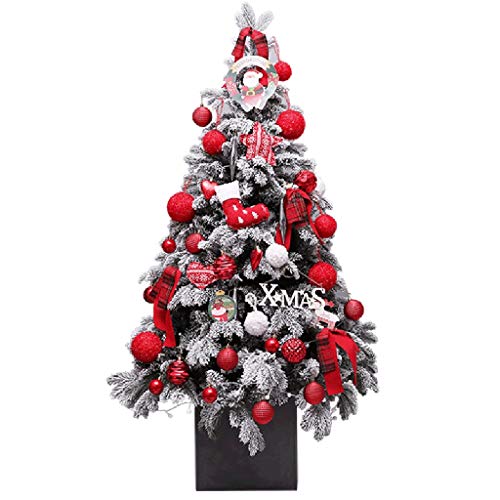 Bäume, verschlüsseltes PVC, künstliche Weihnachtsbäume, luxuriöse Weihnachtsdekoration für zu Hause, mit Metallhalterung, geeignet für drinnen und draußen (Farbe: Grün, Größe: 150 cm (59 Zoll)) von MAKAFDGAS