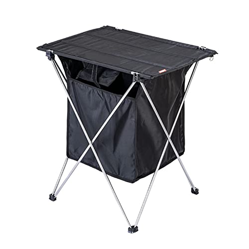 Camping-Tisch, zusammenklappbarer Aufbewahrungsbox-Tisch für den Außenbereich, tragbarer Spleiß-Campingtisch aus Aluminiumlegierung, Grill-Picknick-Tisch, Aufbewahrungsbox-Tisch (Farbe: Khaki) von MAKAFDGAS