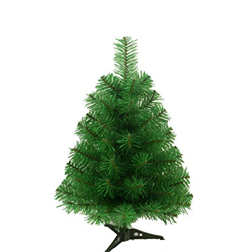 Kleiner grüner künstlicher Weihnachtsbaum – PVC, verschlüsselter Weihnachtsbaum, automatischer Weihnachtsbaum, flammhemmend, klassische, realistische natürliche Zweige (Größe: 45 cm) Atmosphere von MAKAFDGAS