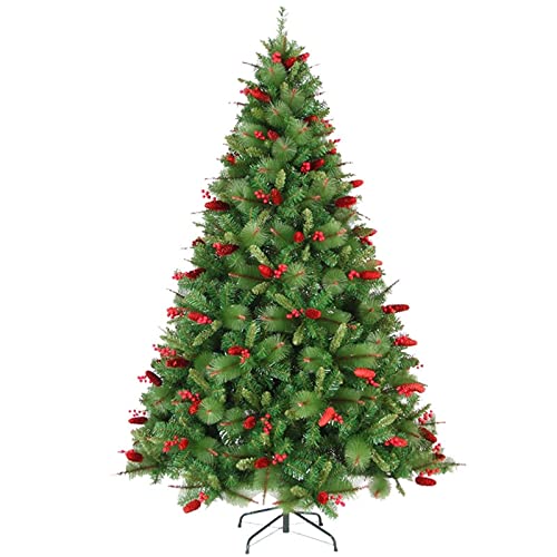 Künstlicher Weihnachtsbaum, luxuriöser, verschlüsselter künstlicher PVC-Weihnachtsbaum, 4 Fuß/5 Fuß/6 Fuß/6,8 Fuß/7,8 Fuß, Neujahrs-Heimdekoration (Farbe: Grün, Größe: 180 cm) (Grün 120 cm) Atmosphere von MAKAFDGAS