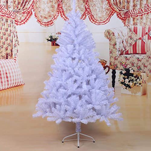 Künstlicher Weihnachtsbaum mit PVC-Verschlüsselung, 1,5 m, abnehmbarer Premium-Weihnachtsbaum mit Reißverschluss, festliche Dekoration, Weihnachtsbaum, Partyzubehör, Weiß, 150 cm (5 Fuß) Atmosphere von MAKAFDGAS