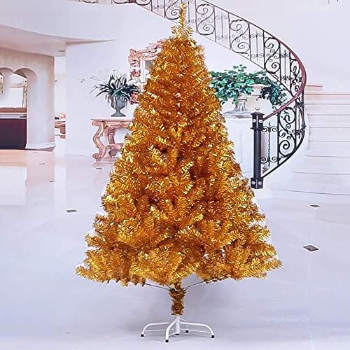 Künstlicher Weihnachtsbaum mit PVC-Verschlüsselung, 1,8 m, abnehmbar, hochwertiger Weihnachtsbaum mit Scharnier, Weihnachtsdekoration, Weihnachtsbaum für Partys, golden, 180 cm (6 Fuß) Atmosphere von MAKAFDGAS