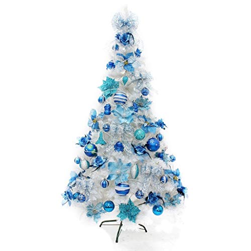 MAKAFDGAS Bäume, 1,8 m, künstliche Weihnachtstanne, künstliche Weihnachtsdekoration, Weihnachtsdekoration für Zuhause mit Metallhalterung (Farbe: Weiß, Größe: 210 cm (82,6 Zoll)) Atmosphere von MAKAFDGAS