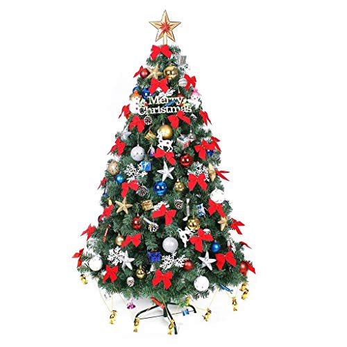 MAKAFDGAS Bäume, 3,9/4,9/5,9/6,8 Fuß, künstliche Weihnachtskiefer, verschlüsselte Weihnachtsdekoration, Weihnachtsdekoration für draußen (Farbe: Grün, Größe: 120 cm (47,2 Zoll)) Atmosphere von MAKAFDGAS