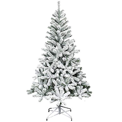 MAKAFDGAS Für die Weihnachtsdekoration im Innen- und Außenbereich, künstlicher Weihnachtsbaum mit Schneebeflockung, Premium-Kieferbaum mit Metallständer. Atmosphere von MAKAFDGAS