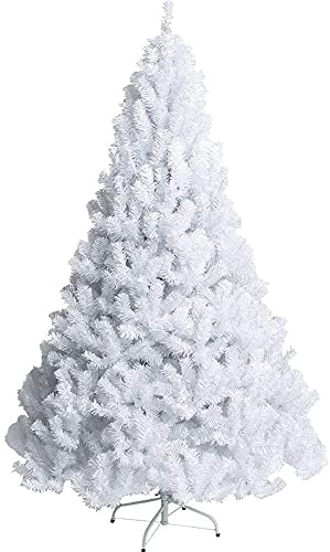 MAKAFDGAS Hochwertiger künstlicher Weihnachtsbaum, schneeweiß, beflockt, mit Metallrückseite, einfacher Aufbau, aufklappbar, künstlicher Weihnachtsbaum (Weihnachtsbaum) Atmosphere von MAKAFDGAS