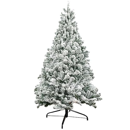 MAKAFDGAS Künstlicher Weihnachtsbaum mit Schnee, grüner Stamm, Kunstschneedekoration, Material PVC, 180cm zur Dekoration Atmosphere von MAKAFDGAS
