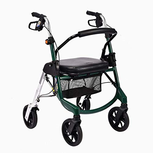 MAKAFDGAS Rollator, Gehhilfe mit Rädern, höhenverstellbar, superleichtes Aluminium, tragbarer Rollator mit 4 Rädern für Senioren Atmosphere von MAKAFDGAS