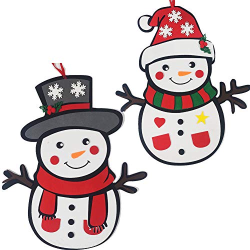 MAKAFDGAS Schneemann für Kleinkinder – DIY-Weihnachtsschneemann aus Filz, 7,2 m langes DIY-Weihnachtsschneemann-Set, Türdekoration für Kinder und die ganze Familie (2 Stück) Atmosphere von MAKAFDGAS
