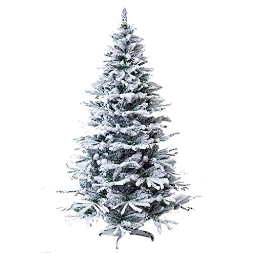 MAKAFDGAS Trees Beflockte künstliche Weihnachtszweige aus Zeder - mit Metallrahmen-Dekoration können für Weihnachtsfamilientreffen verwendet Werden (Farbe: Grün, Größe: 150 cm (59 Zoll)) Atmosphere von MAKAFDGAS