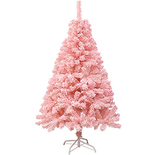 Rosa beflockter Mini-Weihnachtsbaum, künstlicher Weihnachtsbaum für den Tisch, Dekoration für den Innenbereich, einfacher Aufbau, für Zuhause, Bürobedarf, Geschenk, Rosa, 210 cm (6,8 Fuß) Atmosphere von MAKAFDGAS