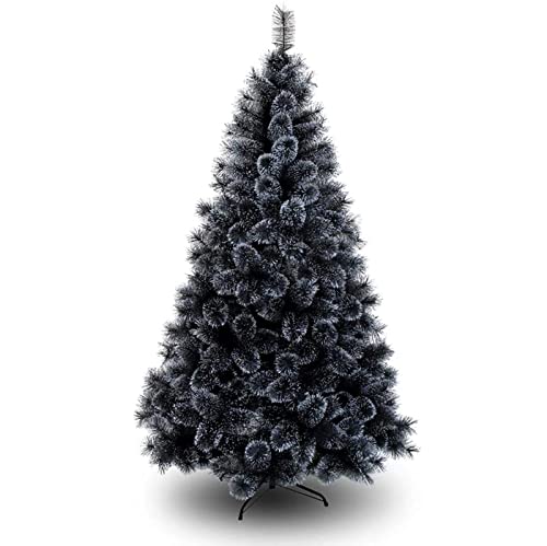 Schwarzer Halloween-Weihnachtsbaum, unbeleuchteter künstlicher Weihnachtsbaum für die Party zu Hause im Freien, hochwertiger Weihnachtsbaum mit Reißverschluss, Weihnachtsdekoration aus Kiefernholz, A, von MAKAFDGAS