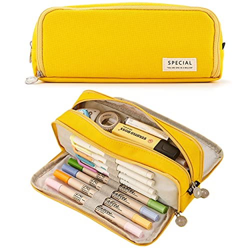 MAMUNU Mäppchen Federmäppchen Mädchen Teenager 3 Fach Große Aufbewahrung Bleistift Tasche Pencil Case für Middle High School College Office Studentin Mädchen Erwachsener Geschenk von MAMUNU