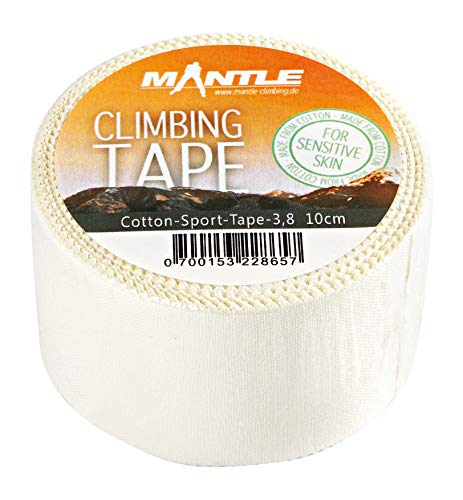 Mantle Fingertape 3,8cm x 10m 1 Rolle weiß Klettern Bouldern Kampfsport Volleyball Handball Basketball Kraftsport Sporttape von MANTLE climbing equipment