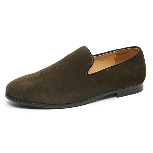 MANYUBEI Herren-Lederschuhe, Große Slip-on Loafer Business Freizeitschuhe Mattiert Niedrige Spitze Spitze Zehen Büroarbeit Bequeme, Atmungsaktive Herrenschuhe, 47 EU, Khaki MANYUBEI Herren-Lederschuhe, Große Slip-on Loafer Business Freizeitschuhe Mattiert Niedrige Spitze Spitze Zehen Büroarbeit Bequeme, Atmungsaktive Herrenschuhe, 47 EU, Khaki von MANYUBEI