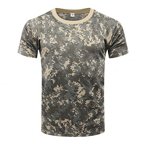 MAOTN Kurzärmliges, atmungsaktives und schnell trocknendes t-Shirt für Herren mit taktischer Tarnung für den Sommer, Outdoor trainingskleidung,Style7,XL von MAOTN