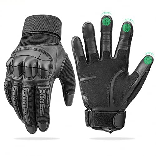 MAOTN Taktische vollfinger Handschuhe mit hartem Knuckle Touchscreen für Herren,Outdoor Bergsteigen/Arbeit/Camping sportschutzhandschuhe,rutschfeste Fahrrad Motorrad Handschuhe,Style1,L von MAOTN