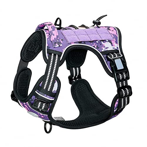 MAOTN Taktisches haustiergeschirr, Violette Camouflage Outfit Trainingsweste für Hunde, wasserdichte Nylon traktionskleidung für große Hunde,gemütlich sicherheitsgeschirr,Purple,L MAOTN Taktisches haustiergeschirr, Violette Camouflage Outfit Trainingsweste für Hunde, wasserdichte Nylon traktionskleidung für große Hunde,gemütlich sicherheitsgeschirr,Purple,L von MAOTN