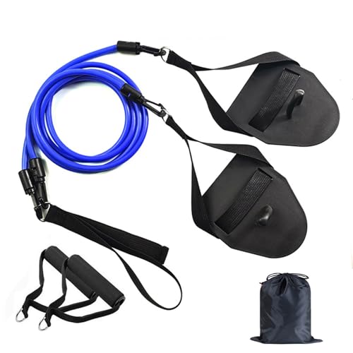 2-in-1 Schwimm-Arm-Trainingsseil mit Handpaddel, elastisches Seil, Widerstandsband, Trainingsgeräte von MARCBUSE