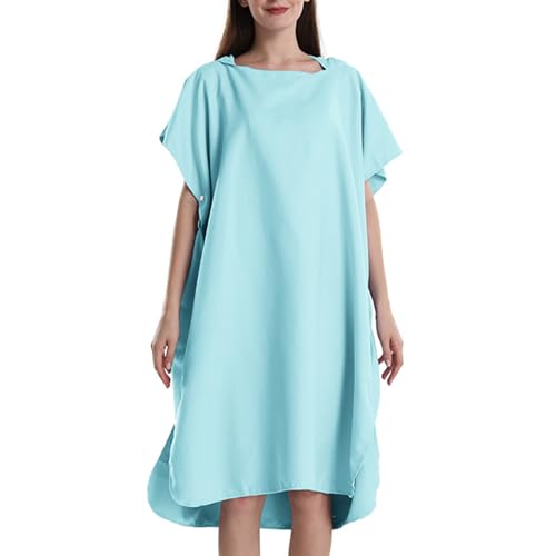 MARCBUSE Wickelmantel Mikrofaser Handtuch Poncho Kapuzen Wickelhandtuch Poncho Zum Schwimmen Strand Zum Wechseln des Neoprenanzugs von MARCBUSE