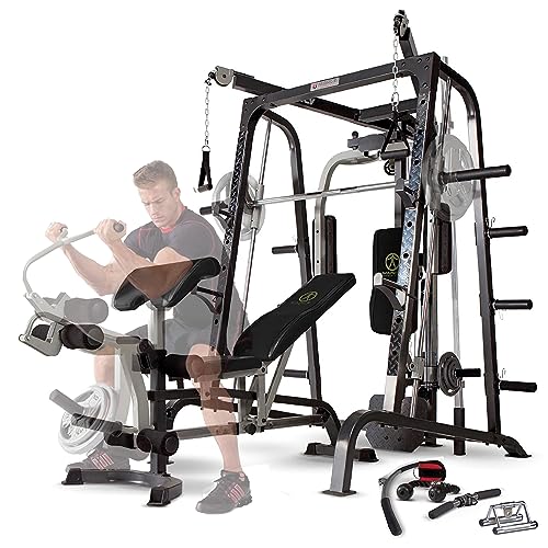 Marcy MD-9010G Smith-Maschine mit Bankdrück-Station, Schwarz Marcy MD-9010G Smith-Maschine mit Bankdrück-Station, Schwarz von MARCY