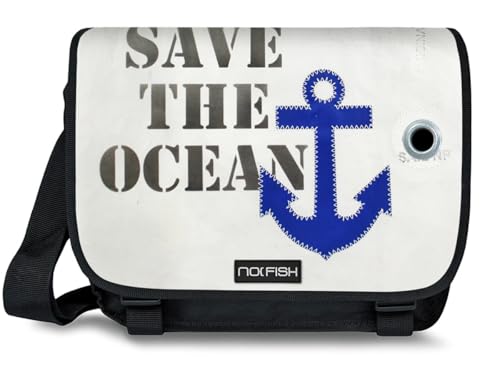 Laptoptasche Schultertasche Sail L Anker blau, Recycling Segeltuch Laptoptasche Schultertasche Sail L Anker blau, Recycling Segeltuch von MARITIMIA