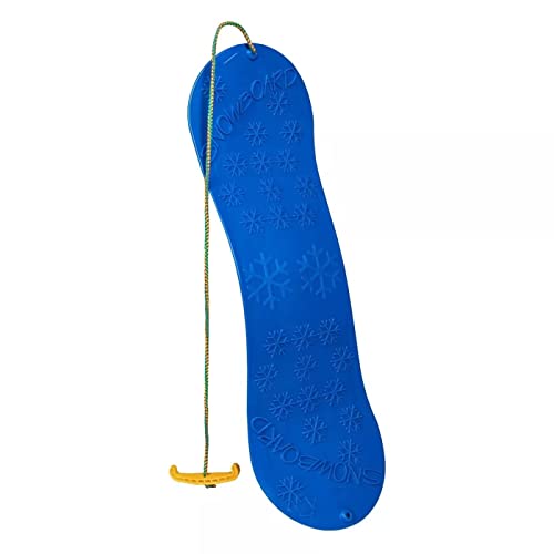 MARMAT Snowboard FÜR Kinder Schlitten Board 77cm Kunststoff mit Seilgriff Plastik (Blau) von MARMAT