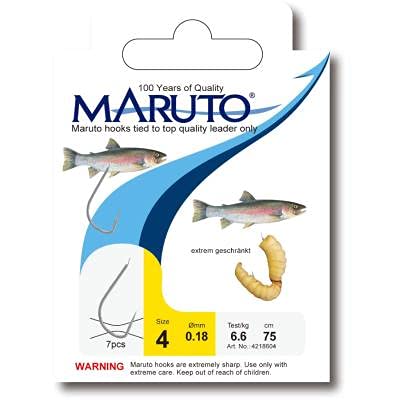 Maruto Bienenmadenhaken gebunden - 0,18mm 6 Angelhaken für Forellen, Forellenhaken, Haken für Forelle, Forellenangeln, Größe:8 Maruto Bienenmadenhaken gebunden - 0,18mm 6 Angelhaken für Forellen, Forellenhaken, Haken für Forelle, Forellenangeln, Größe:8 von MARUTO