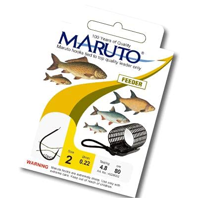 Maruto Feederhaken gebunden Gr.8 0,18mm 3,1kg 80cm 10 Stück Farbe Schwarz Maruto Feederhaken gebunden Gr.8 0,18mm 3,1kg 80cm 10 Stück Farbe Schwarz von MARUTO