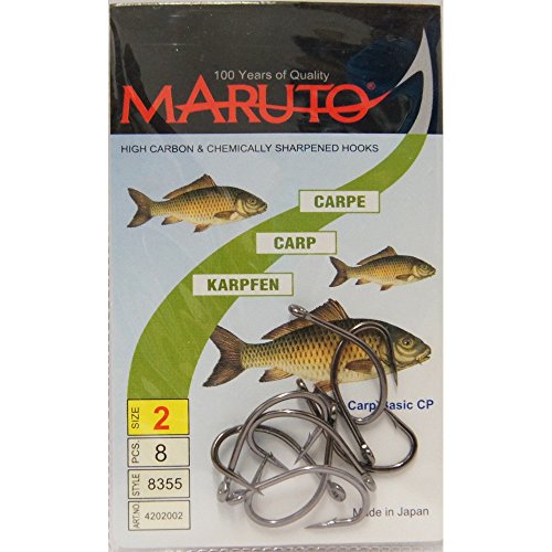 Maruto Karpfenhaken, Haken zum Karpfenangeln, Angelhaken mit Öhr für Karpfen, Größe:2 Maruto Karpfenhaken, Haken zum Karpfenangeln, Angelhaken mit Öhr für Karpfen, Größe:2 von MARUTO
