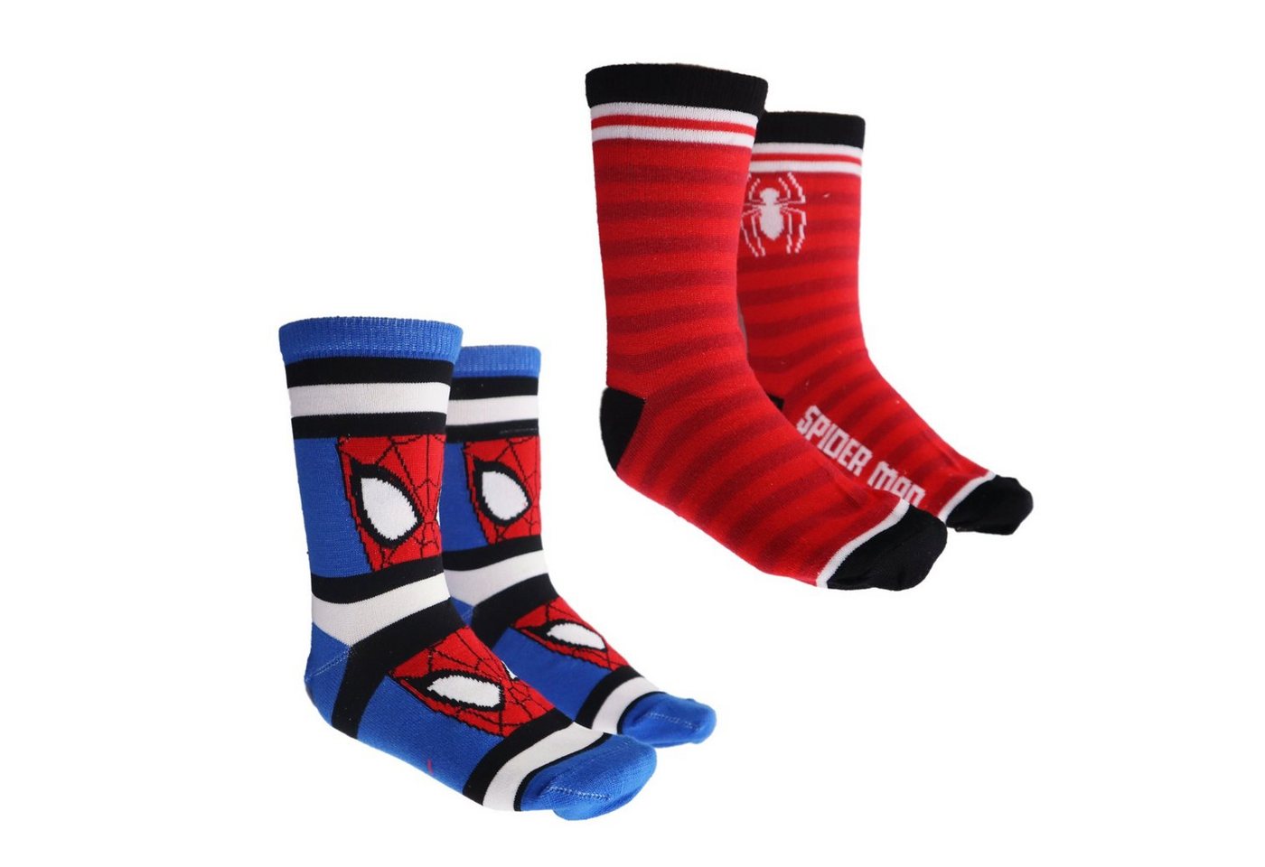 MARVEL Langsocken Spiderman Jungen Kinder Socken im 2er Pack Gr. 23 bis 34 von MARVEL