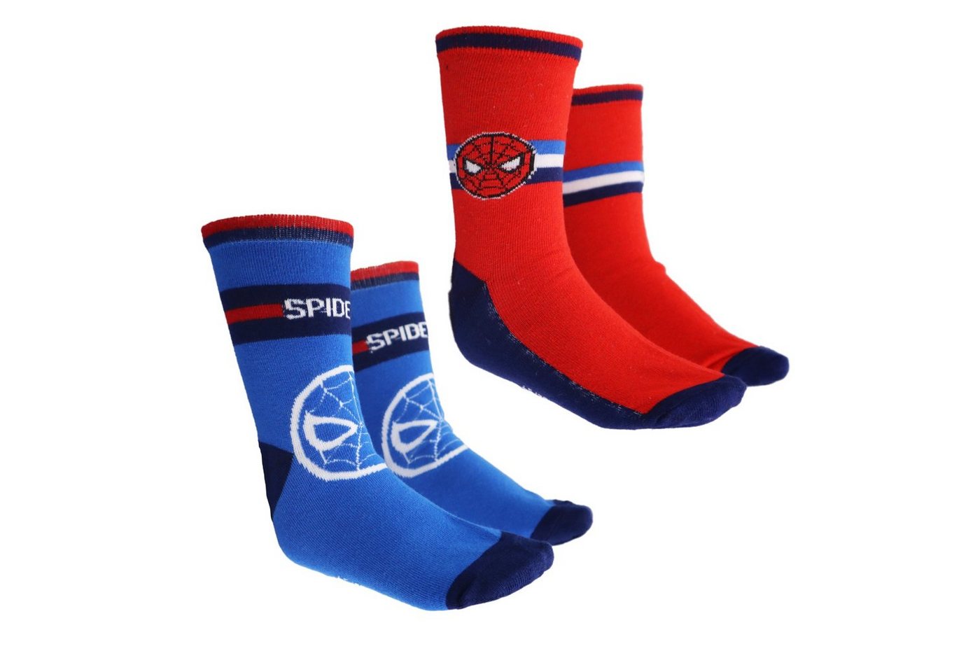 MARVEL Langsocken Spiderman lange Kinder Socken 2er Pack Gr. 23 bis 34 Rot Blau MARVEL Langsocken Spiderman lange Kinder Socken 2er Pack Gr. 23 bis 34 Rot Blau von MARVEL