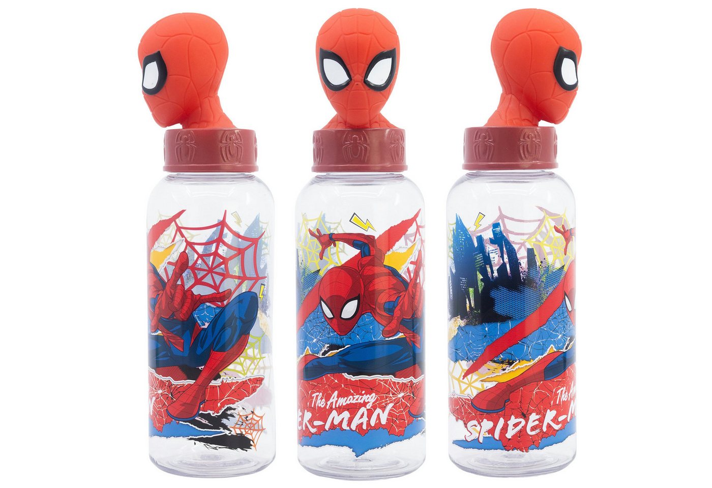 MARVEL Trinkflasche Marvel Spiderman 3D Kopf Wasserflasche Flasche 560 ml MARVEL Trinkflasche Marvel Spiderman 3D Kopf Wasserflasche Flasche 560 ml von MARVEL