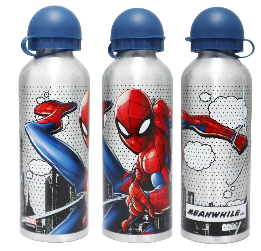 MARVEL Trinkflasche Marvel Spiderman Aluminium Wasserflasche Flasche 500 ml von MARVEL