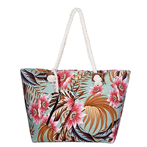 MASADA Badetasche XXL Familie Strandtasche Damen Beach bag groß mit Reißverschluss - Vintage Look MASADA Badetasche XXL Familie Strandtasche Damen Beach bag groß mit Reißverschluss - Vintage Look von MASADA