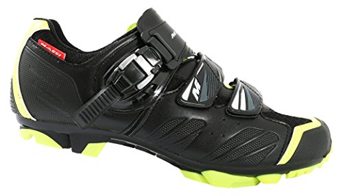 MASSI Akkron Neon - Fahrradschuhe für Herren, schwarz/gelb 45 Schwarz/Gelb von MASSI