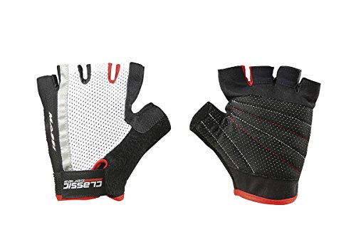 Massi Classic Fahrrad-Handschuhe, Unisex L Weiß/Rot Massi Classic Fahrrad-Handschuhe, Unisex L Weiß/Rot von MASSI
