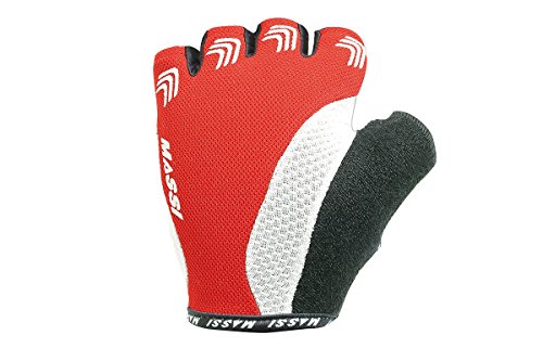 MASSI Siligrip Fahrrad-Handschuhe, Unisex S Rot von MASSI
