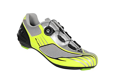 Massi Aria - Straßenrennradschuhe Unisex, Farbe Neon/grau, Größe 42 Massi Aria - Straßenrennradschuhe Unisex, Farbe Neon/grau, Größe 42 von MASSI