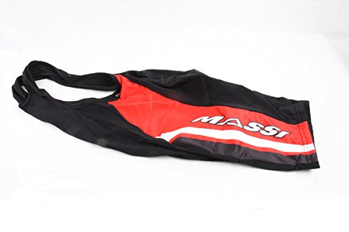 Massi C/T Team T Fahrradhose für Herren, Schwarz (Schwarz/Red/White), 2XL von MASSI