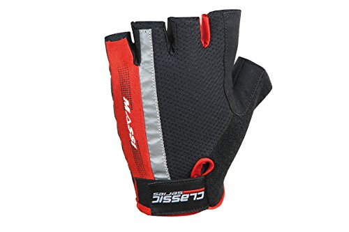 Massi Classic Fahrrad-Handschuhe, Unisex L schwarz/rot Massi Classic Fahrrad-Handschuhe, Unisex L schwarz/rot von MASSI