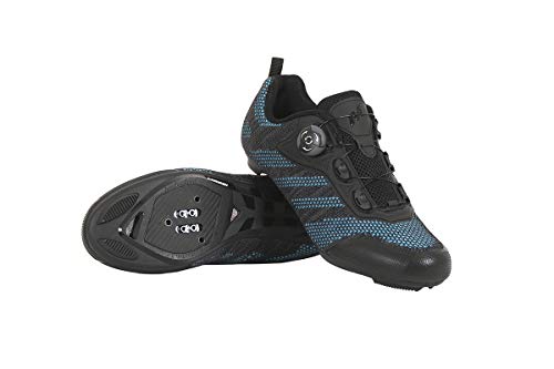 Massi Herren Icaro Rennradschuhe, Schwarz/Blau, 37 EU von MASSI