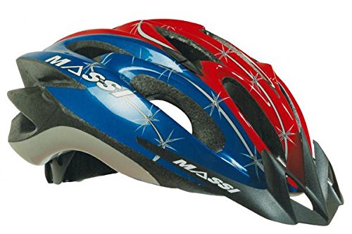 Massi Wavy - Fahrradhelm Unisex, Farbe blau/rot, 56-61 cm von MASSI