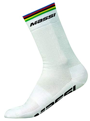 Massi World Champion - Fahrradsocken Unisex, Farbe weiß, Größe M Massi World Champion - Fahrradsocken Unisex, Farbe weiß, Größe M von MASSI