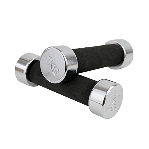MASTER Erwachsene Chromhantel 2er Set Kurzhantelnset 2 X 1 Kg, Silber/Schwarz, None MASTER Erwachsene Chromhantel 2er Set Kurzhantelnset 2 X 1 Kg, Silber/Schwarz, None von MASTER