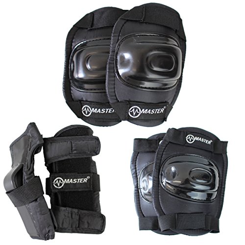 MASTER Kinder Protektoren Set L Schutzausrüstung, schwarz, L MASTER Kinder Protektoren Set L Schutzausrüstung, schwarz, L von MASTER