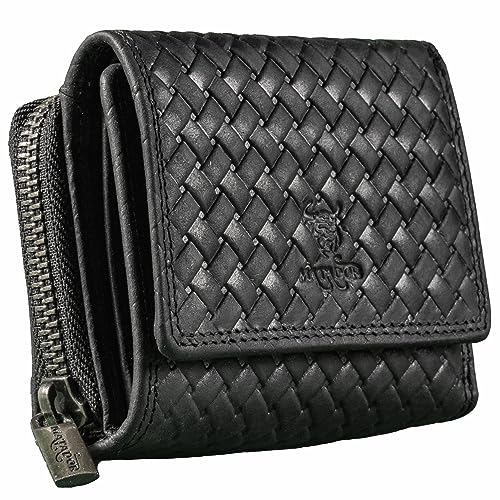 MATADOR Kleine ECHT Leder Geldbörse CHIQUITO Herren Portemonnaie Klein Frauen Geldbeutel TüV Geprüfter RFID/NFC Schutz Flechtprägung Schwarz MATADOR Kleine ECHT Leder Geldbörse CHIQUITO Herren Portemonnaie Klein Frauen Geldbeutel TüV Geprüfter RFID/NFC Schutz Flechtprägung Schwarz von MATADOR